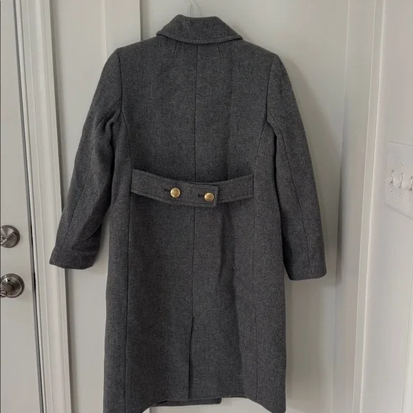 J Crew Warwick Gray topcoat in Italian stadium-cloth wool blend Size 2